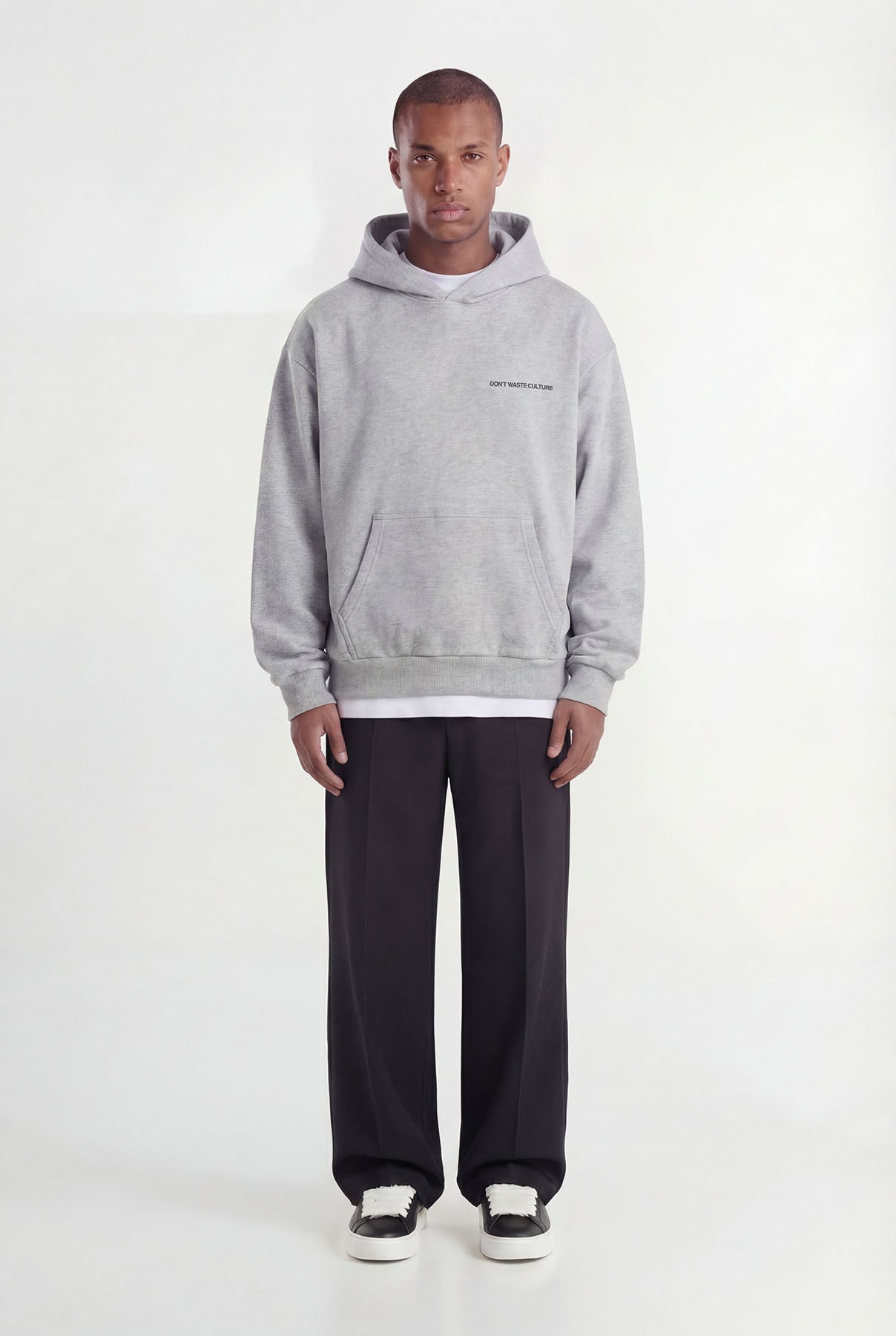 Nael Hoodie | Melange Grey - Hoodies Don't Waste Culture