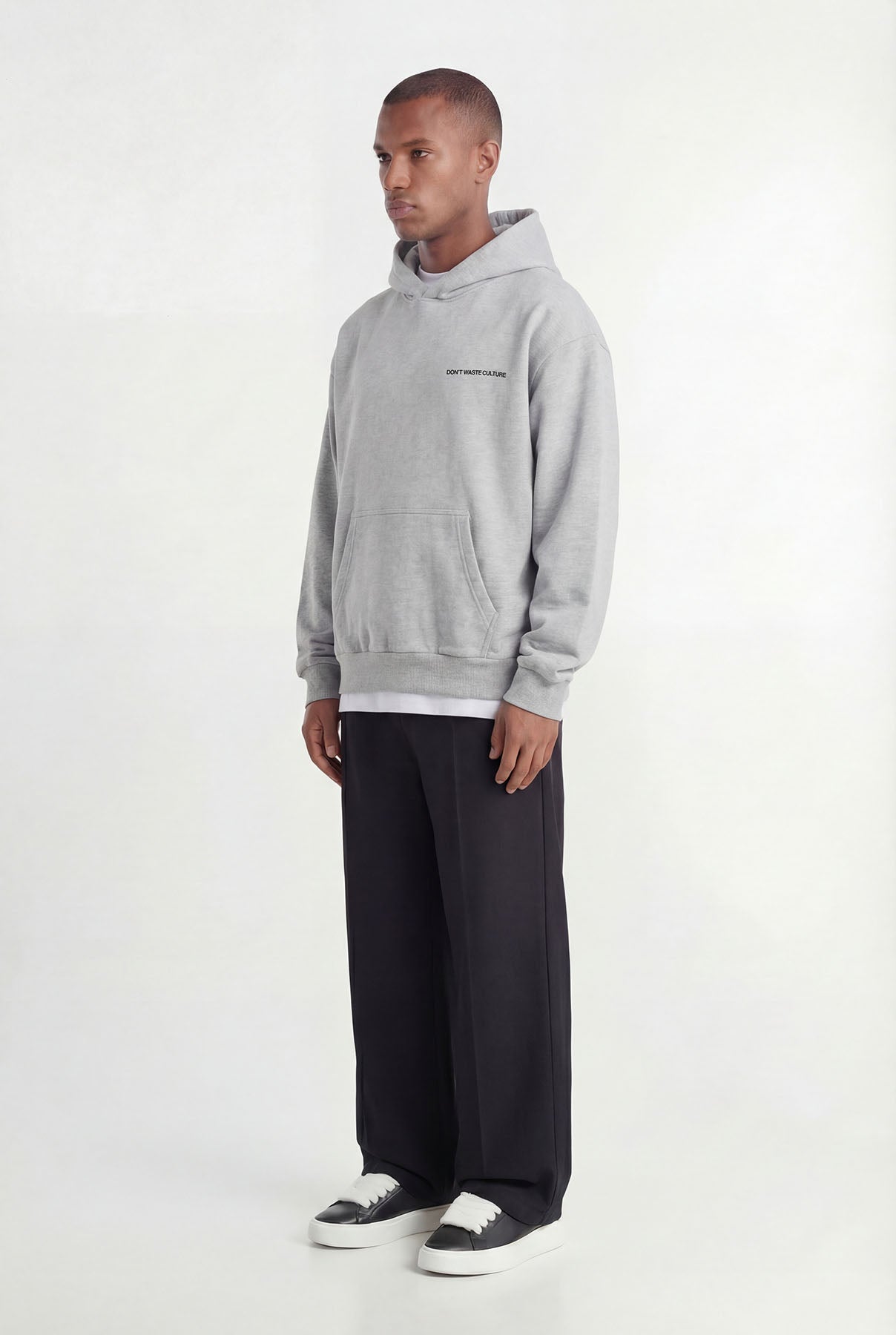 Nael Hoodie | Melange Grey - Hoodies Don't Waste Culture