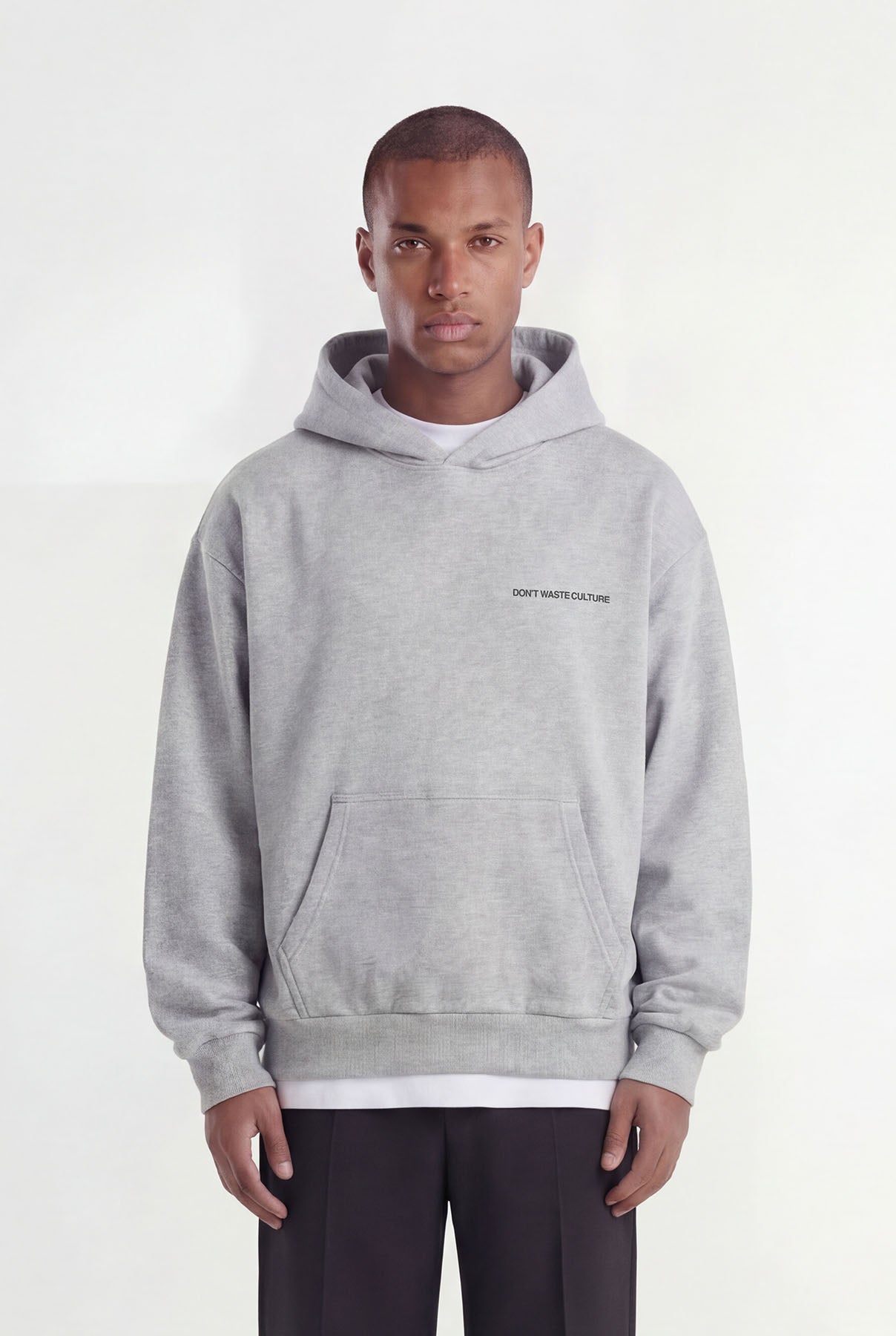 Nael Hoodie | Melange Grey - Hoodies Don't Waste Culture