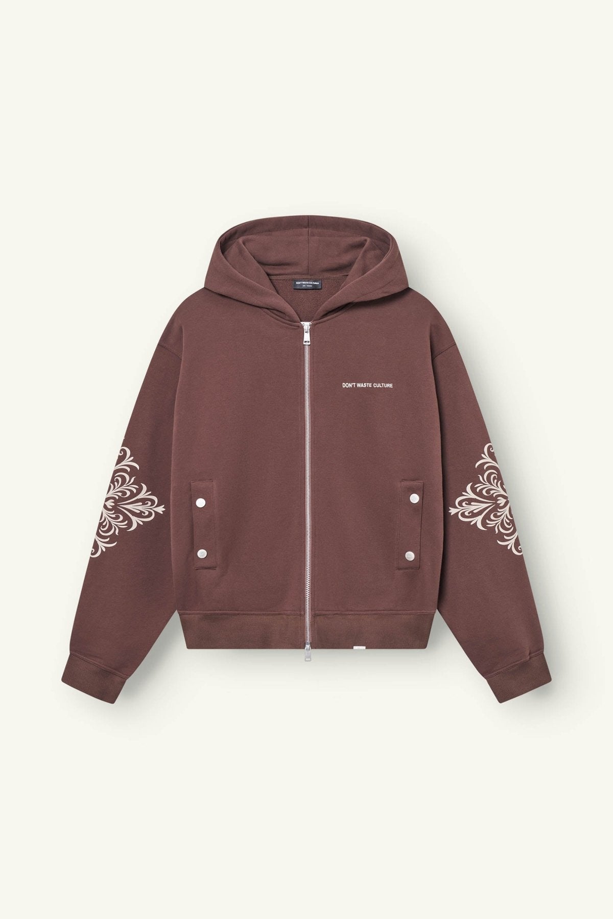 Rhegan | Brown Khaki - Zipper Hoodies Don't Waste Culture