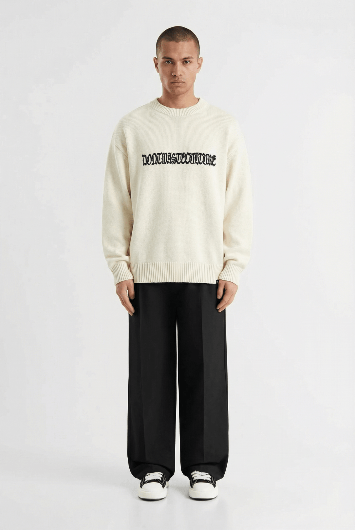 Aretu | Off - White - Knitwear Don't Waste Culture