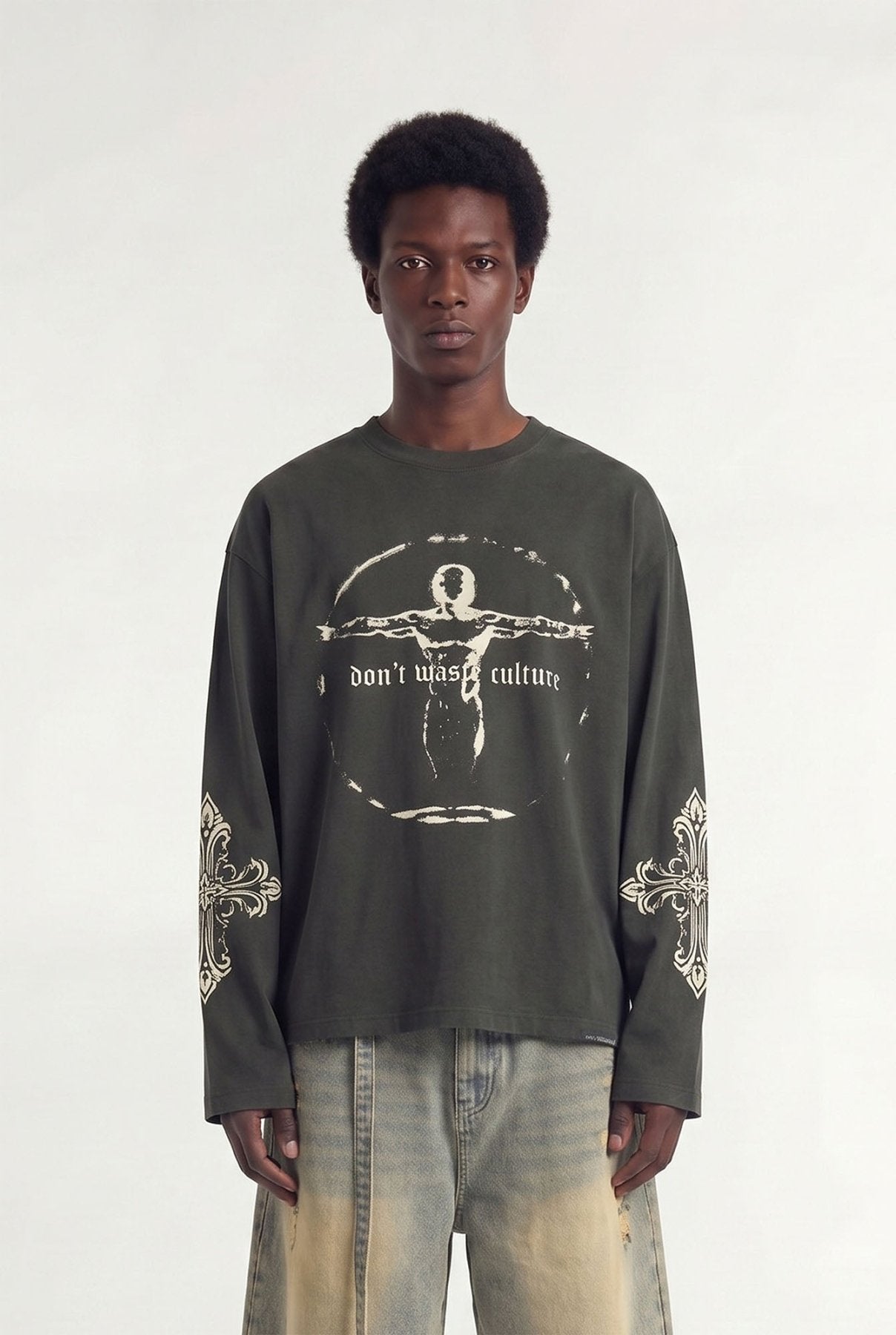 Ator Longsleeve | Charcoal - Longsleeves Don't Waste Culture
