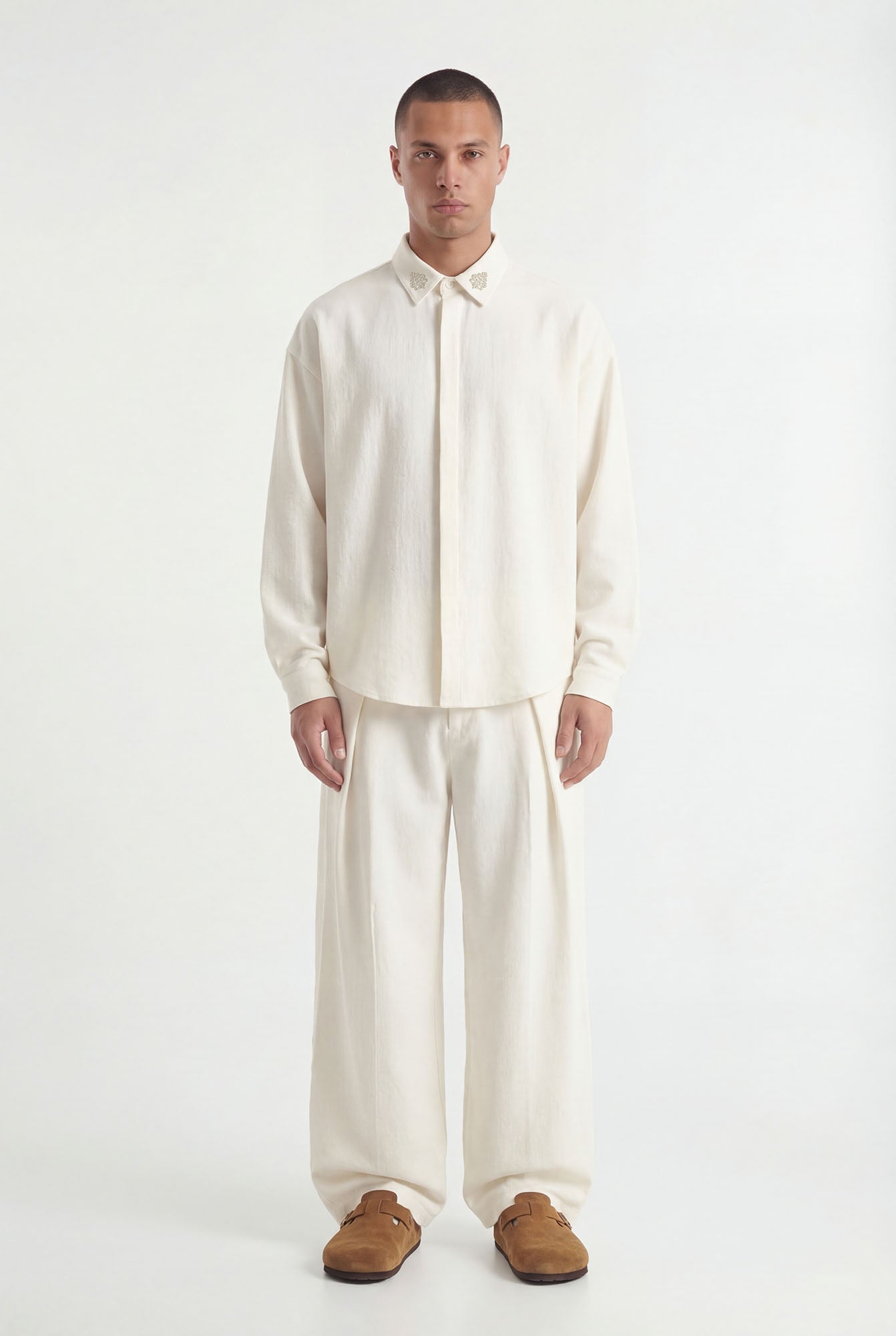Aurelienn Overshirt | White - Shirts Don't Waste Culture