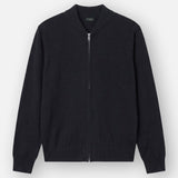 Ewald | Fine Zip Cardigan | Black - Knitwear Don't Waste Culture
