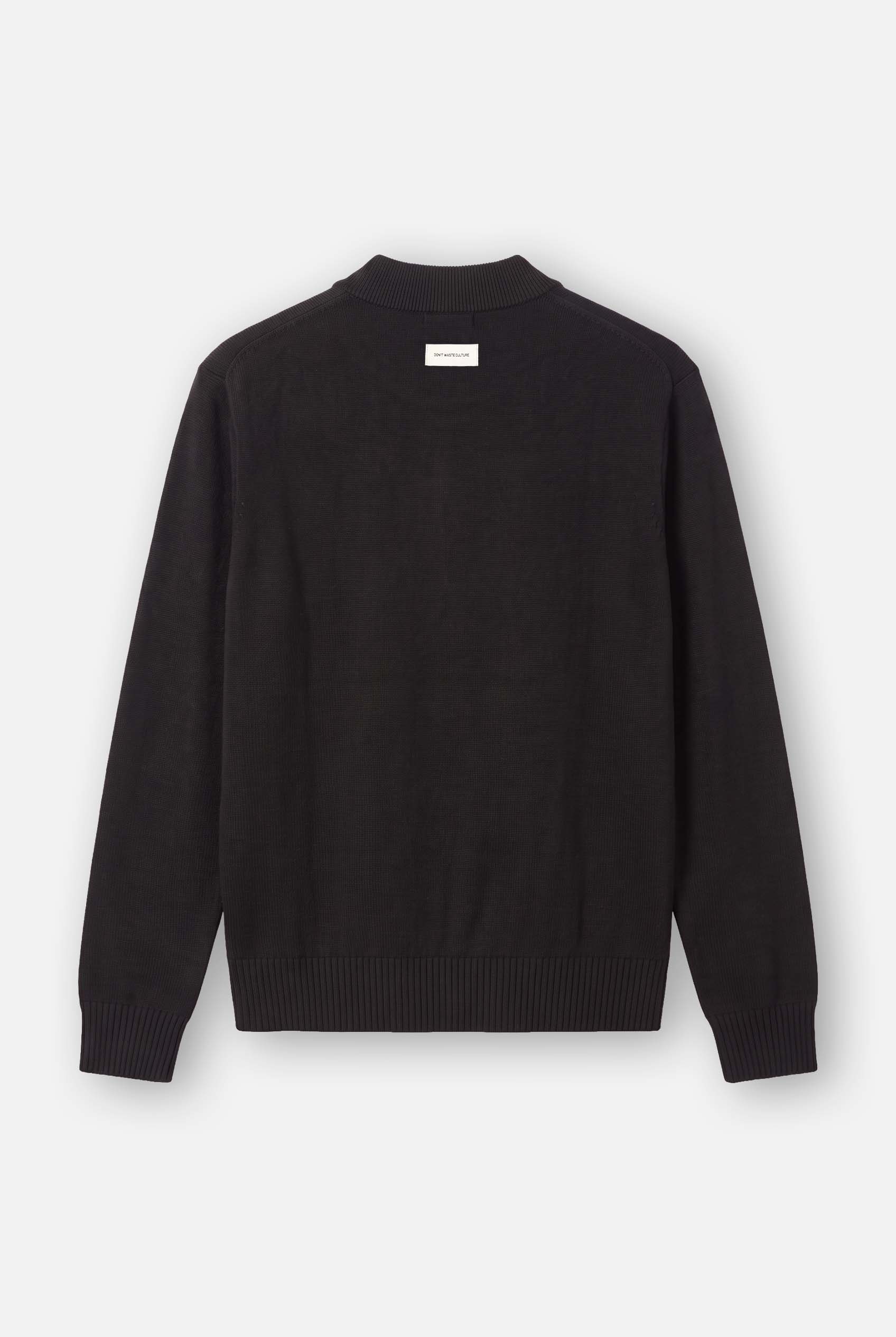 Ewald | Fine Zip Cardigan | Black - Knitwear Don't Waste Culture