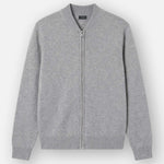 Ewald | Fine Zip Cardigan | Melange Grey - Knitwear Don't Waste Culture