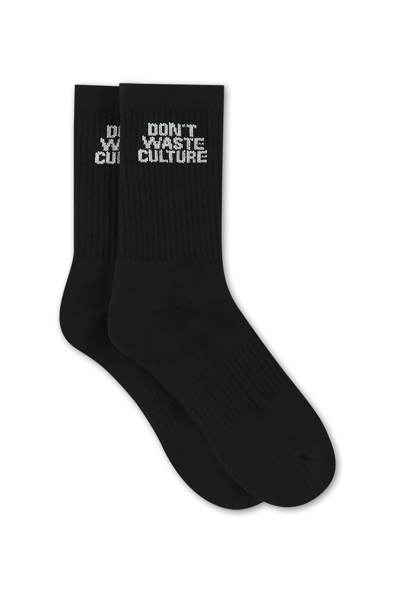 Logo Socks | Black - Socks Don't Waste Culture