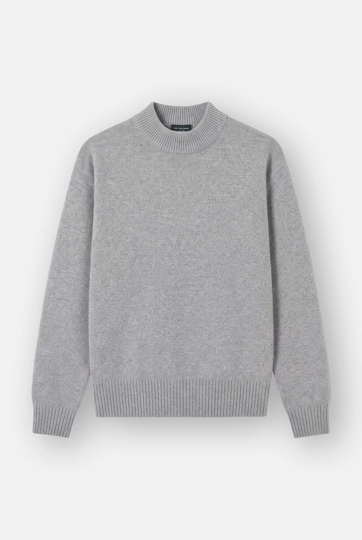 Feno | Fine Mockneck Knit | Melange Grey - Knitwear Don't Waste Culture