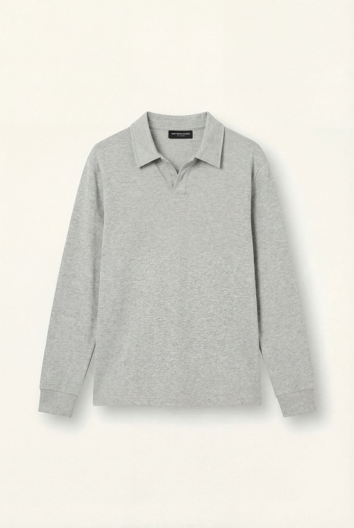 Ruoma Polo Longsleeve | Melange Grey - Longsleeves Don't Waste Culture