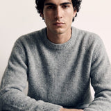 Nils | Heavyweight Knit | Melange Grey - Knitwear Don't Waste Culture