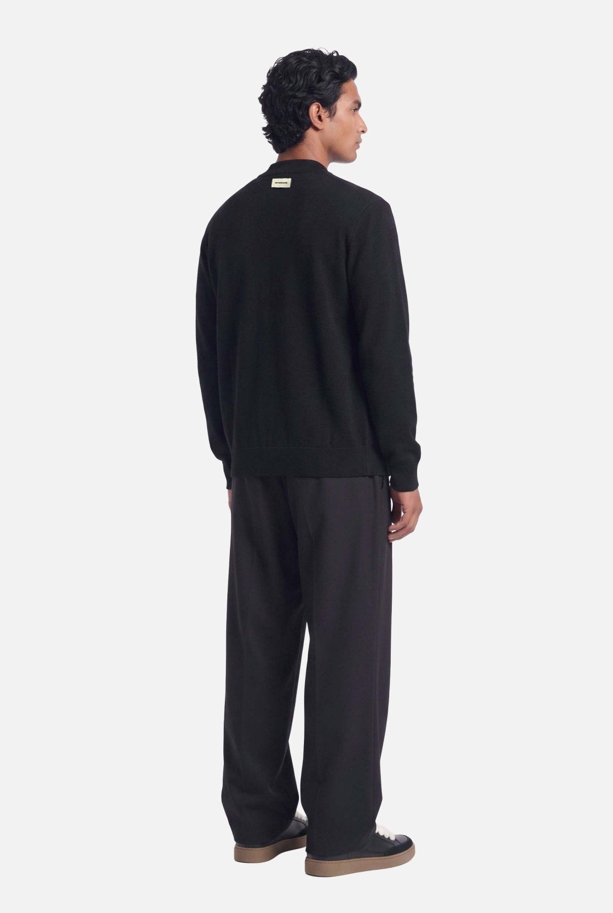 Ewald | Fine Zip Cardigan | Black - Knitwear Don't Waste Culture