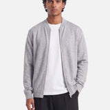 Ewald | Fine Zip Cardigan | Melange Grey - Knitwear Don't Waste Culture
