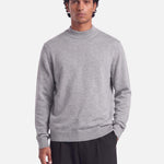 Feno | Fine Mockneck Knit | Melange Grey - Knitwear Don't Waste Culture