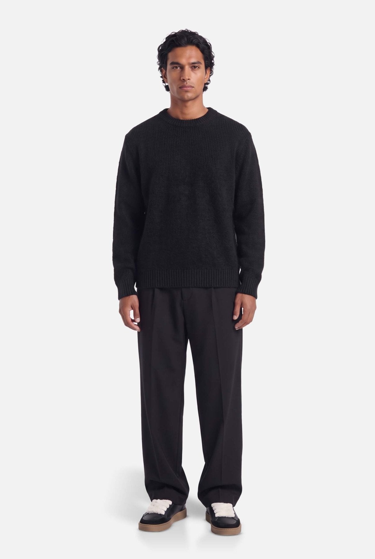 Nils | Heavyweight Knit | Black - Knitwear Don't Waste Culture