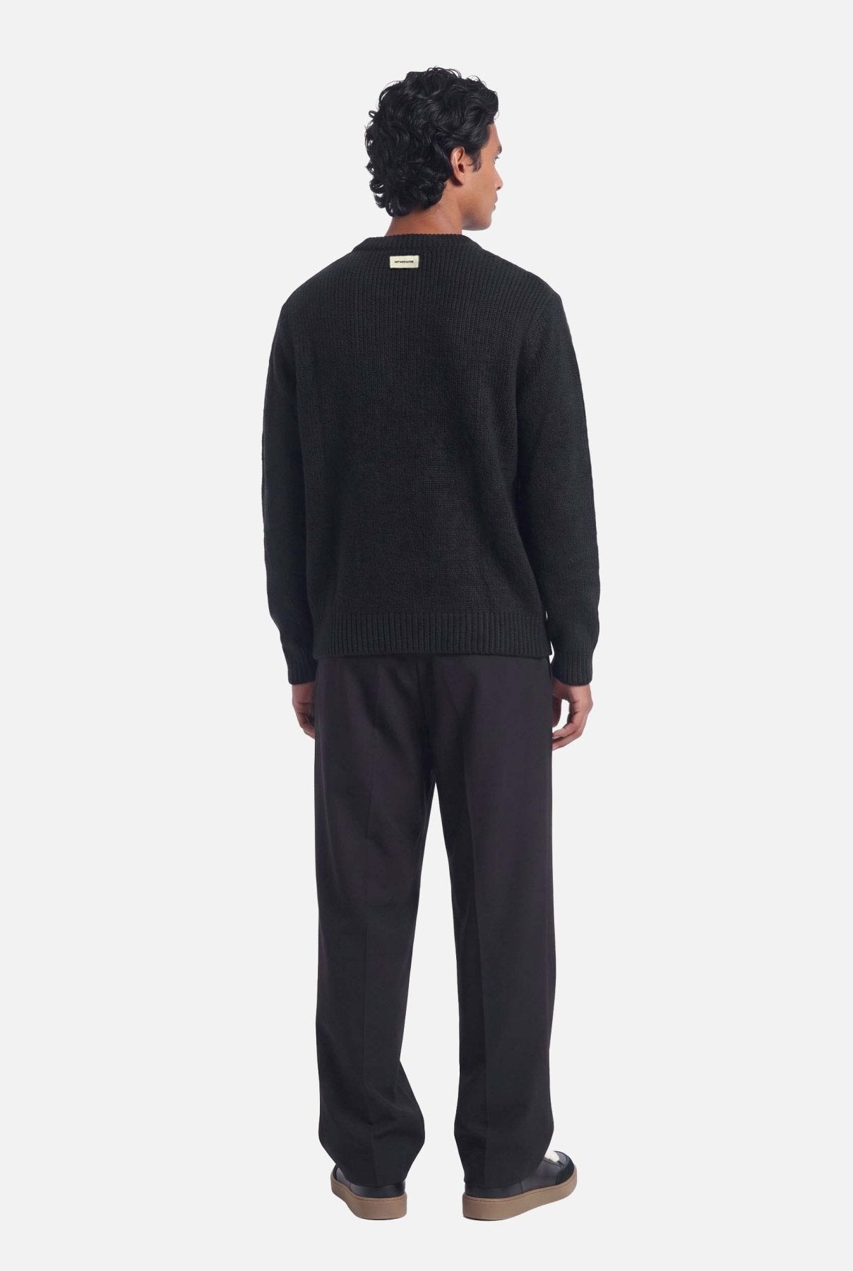 Nils | Heavyweight Knit | Black - Knitwear Don't Waste Culture