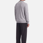 Ole | Fine Zip Polo Knit | Melange Grey - Knitwear Don't Waste Culture