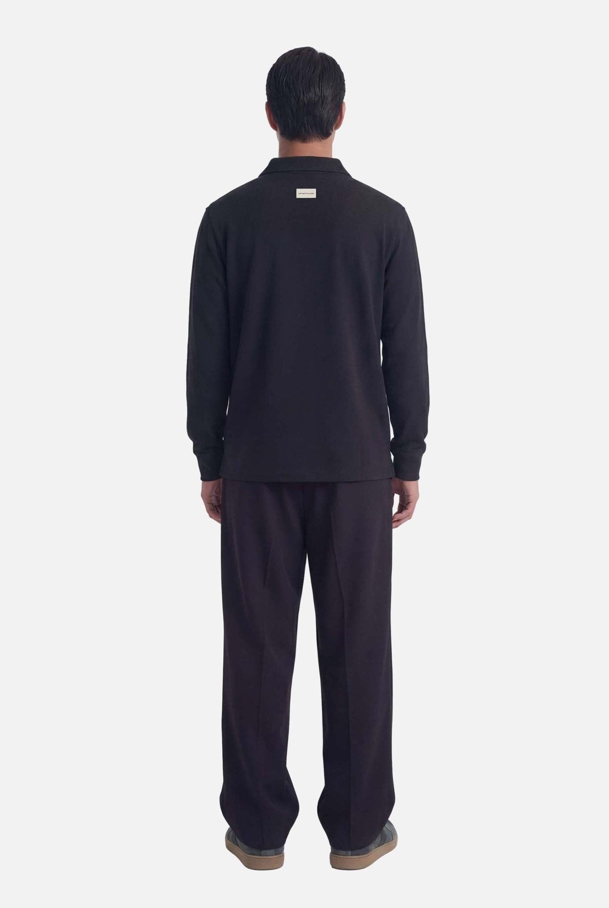 Ruoma Polo Longsleeve | Black - Longsleeves Don't Waste Culture