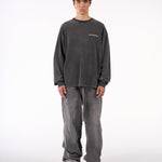 Zaba | Washed Black - Longsleeves Don't Waste Culture