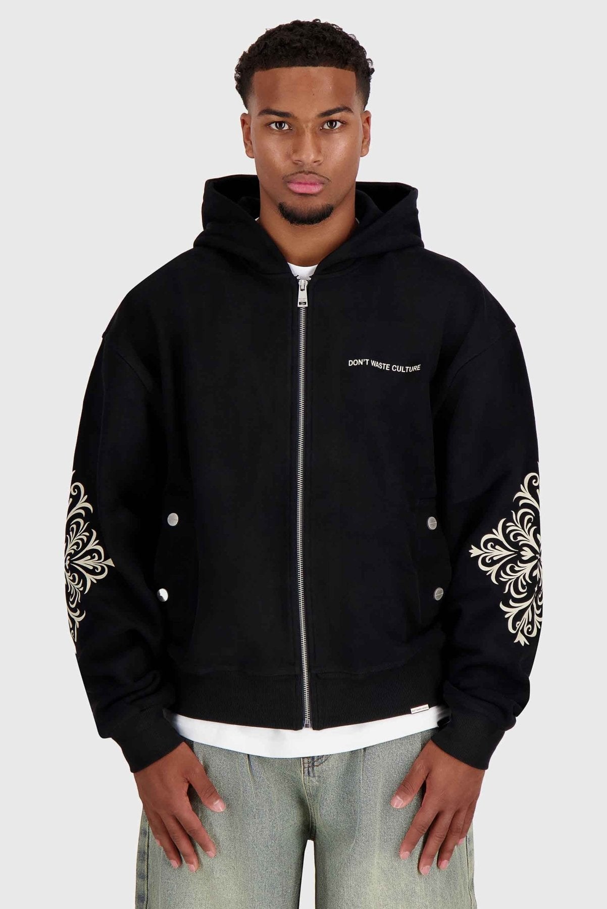 Rhegan | Black - Zipper Hoodies Don't Waste Culture