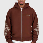 Rhegan | Brown Khaki - Zipper Hoodies Don't Waste Culture