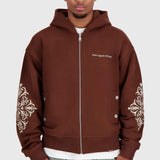 Rhegan | Brown Khaki - Zipper Hoodies Don't Waste Culture