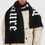 Jacquard scarf | Black - Accessories Don't Waste Culture