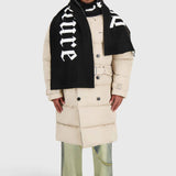 Jacquard scarf | Black - Accessories Don't Waste Culture