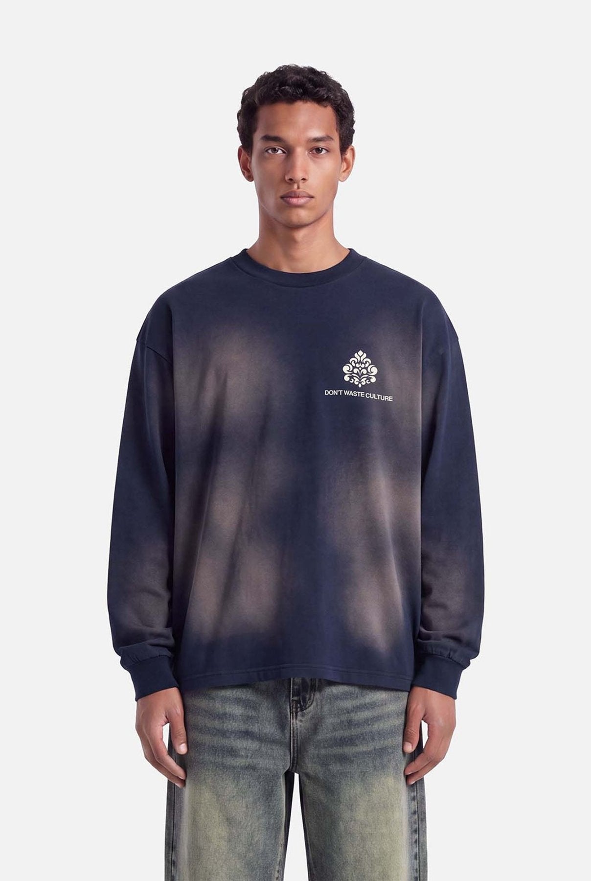 Fade Longsleeve | Navy Blue - Longsleeves Don't Waste Culture