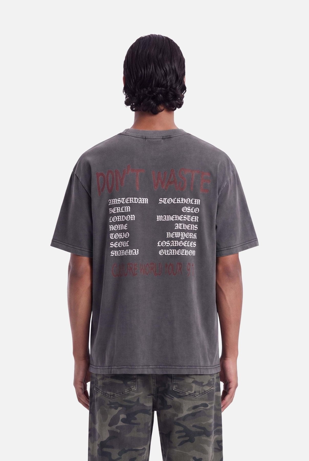 Jovi T-shirt | Washed Black - T-shirts Don't Waste Culture