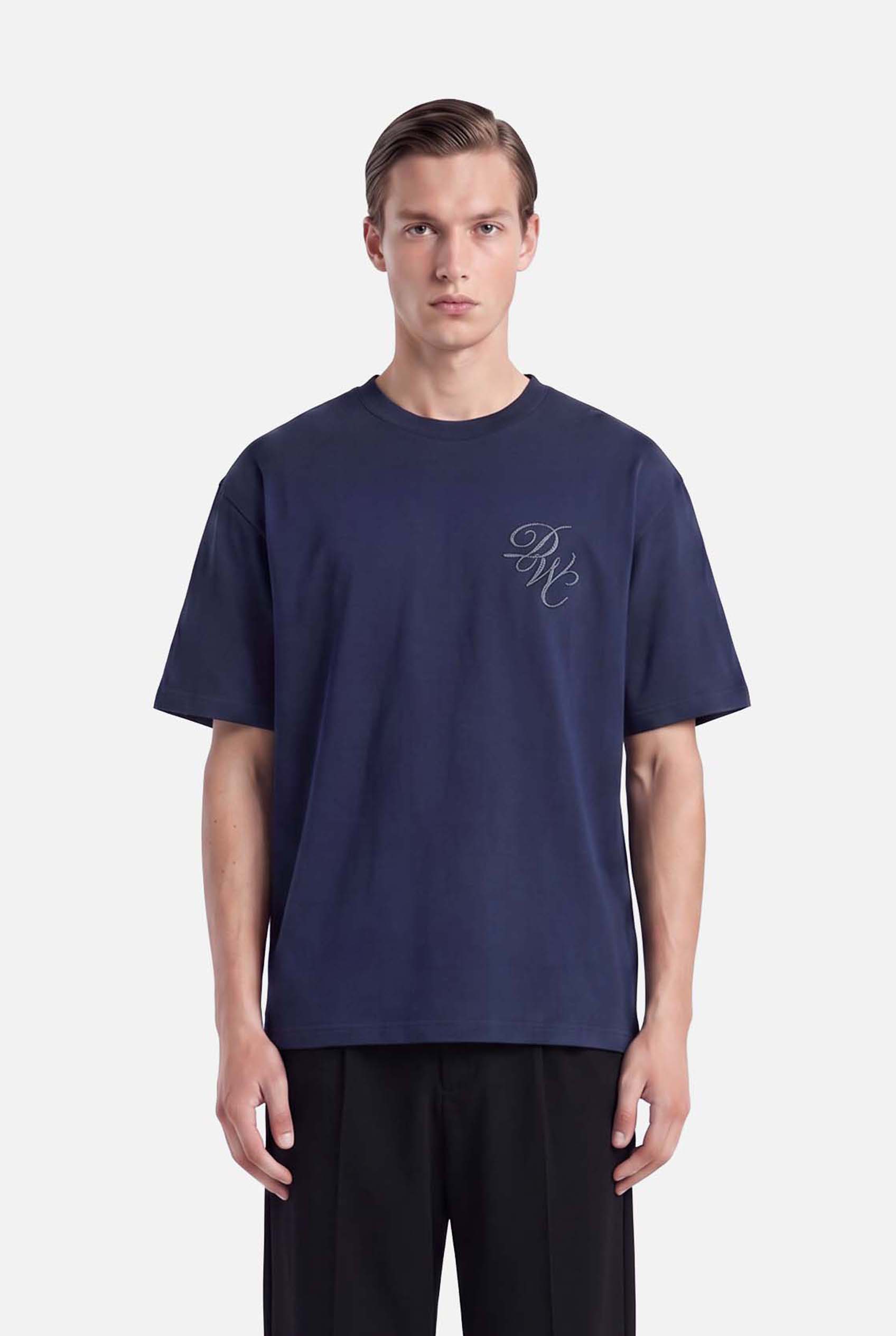 Kari T-shirt | Navy Blue - Early access Don't Waste Culture
