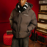 Sora Puffer Jacket | Green Grey