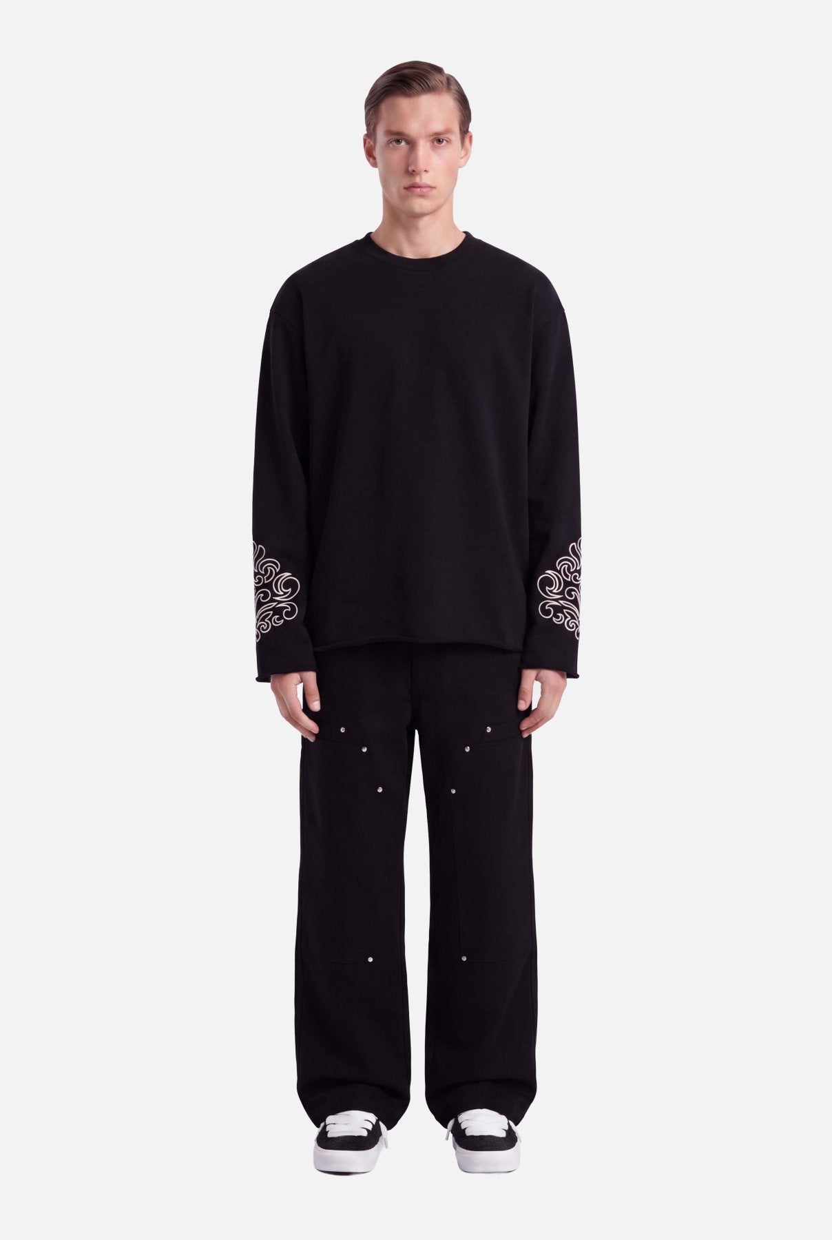 Ona Cutoff Sweater | Black - Early access Don't Waste Culture