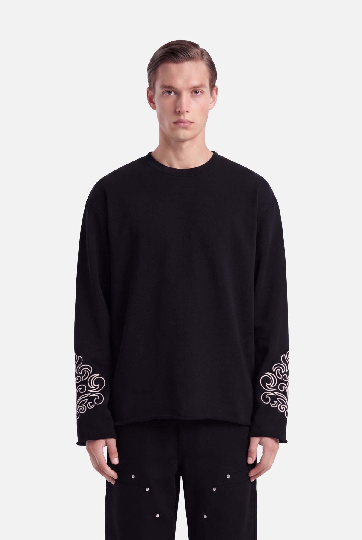 Ona Cutoff Sweater | Black - Early access Don't Waste Culture