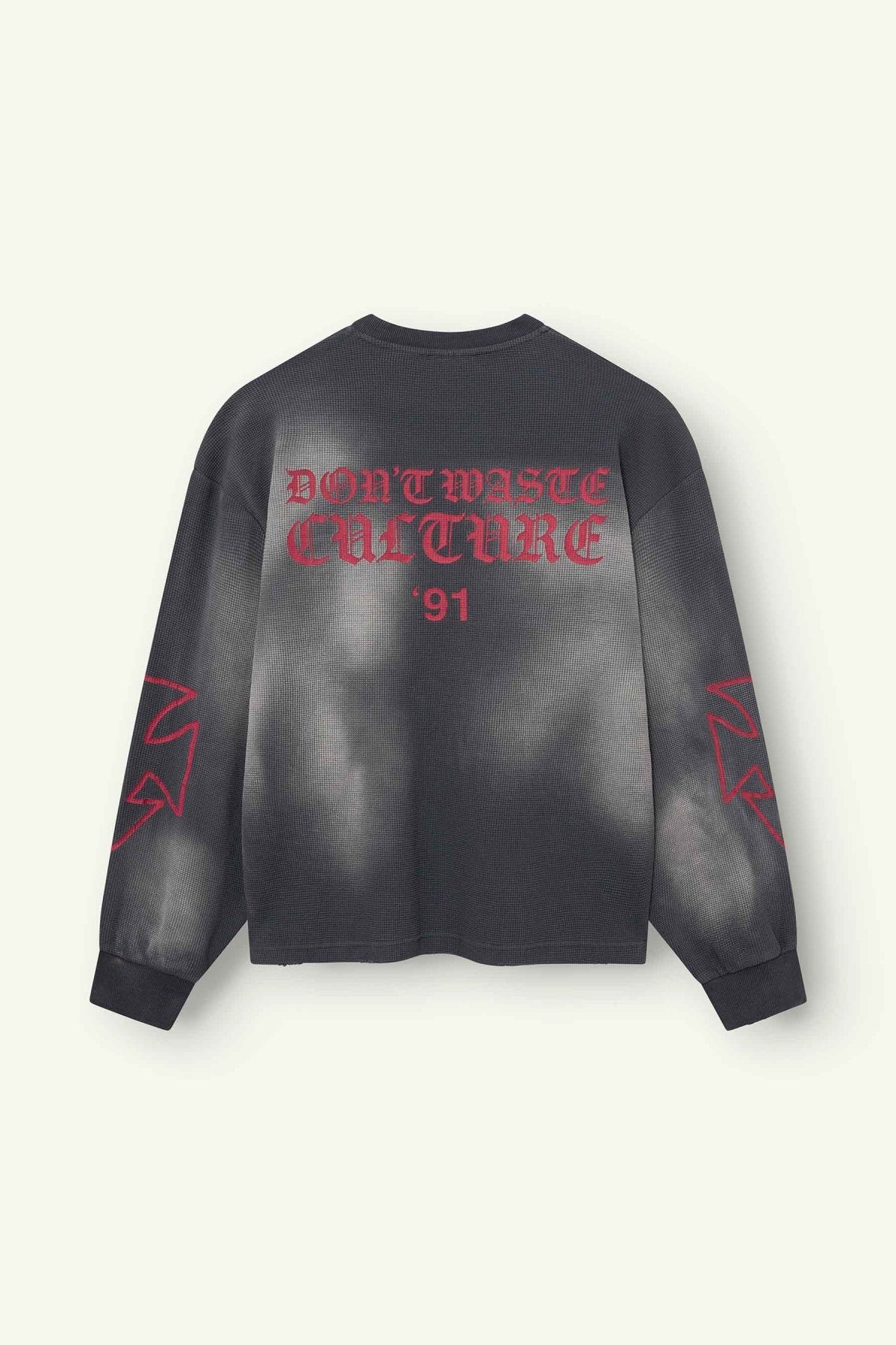 Romiya Waffle Longsleeve | Dark Grey - Early access Don't Waste Culture