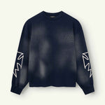 Romiya Waffle Longsleeve | Navy Blue - Early access Don't Waste Culture