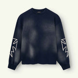 Romiya Waffle Longsleeve | Navy Blue - Early access Don't Waste Culture