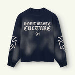 Romiya Waffle Longsleeve | Navy Blue - Early access Don't Waste Culture