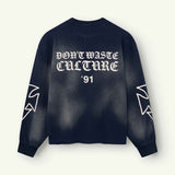 Romiya Waffle Longsleeve | Navy Blue - Early access Don't Waste Culture
