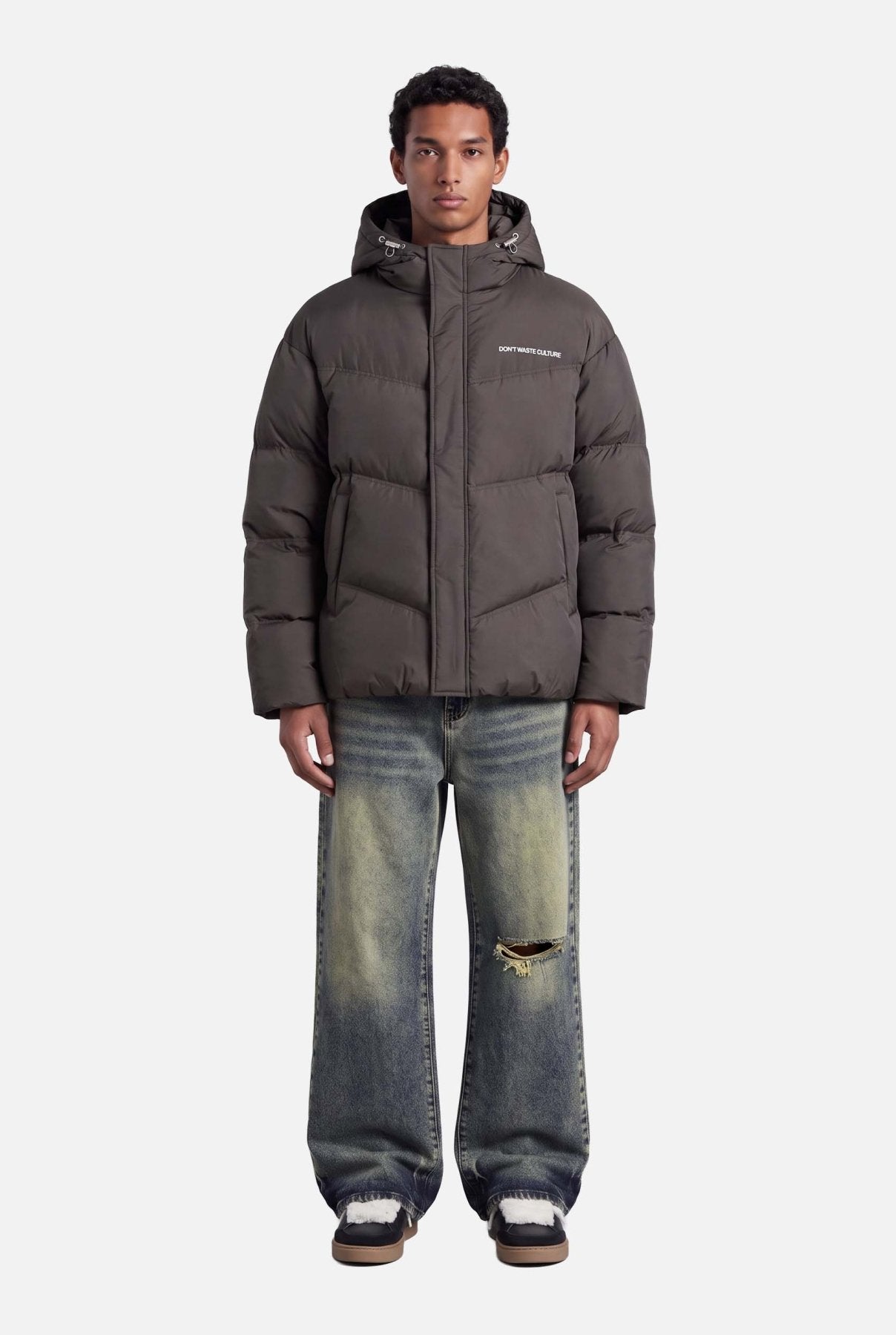 Sora Puffer Jacket | Green Grey - Early access Don't Waste Culture