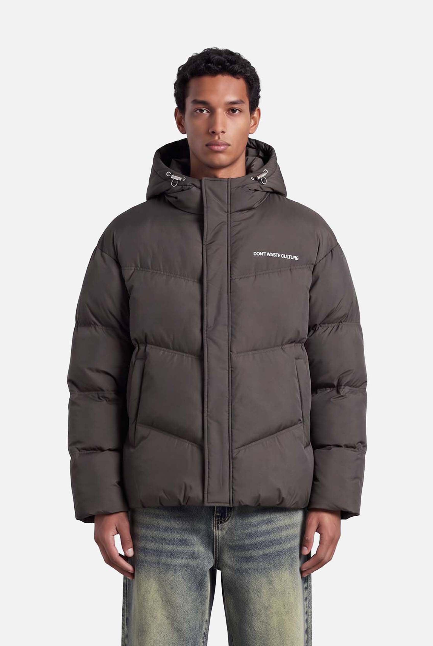 Sora Puffer Jacket | Green Grey - Early access Don't Waste Culture