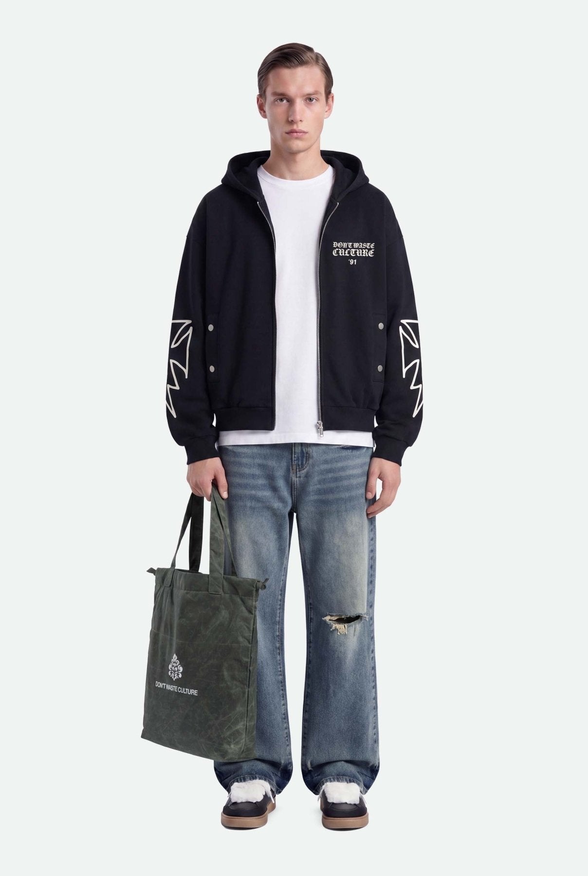 Velo Zipper Hoodie | Black - Zipper Hoodies Don't Waste Culture