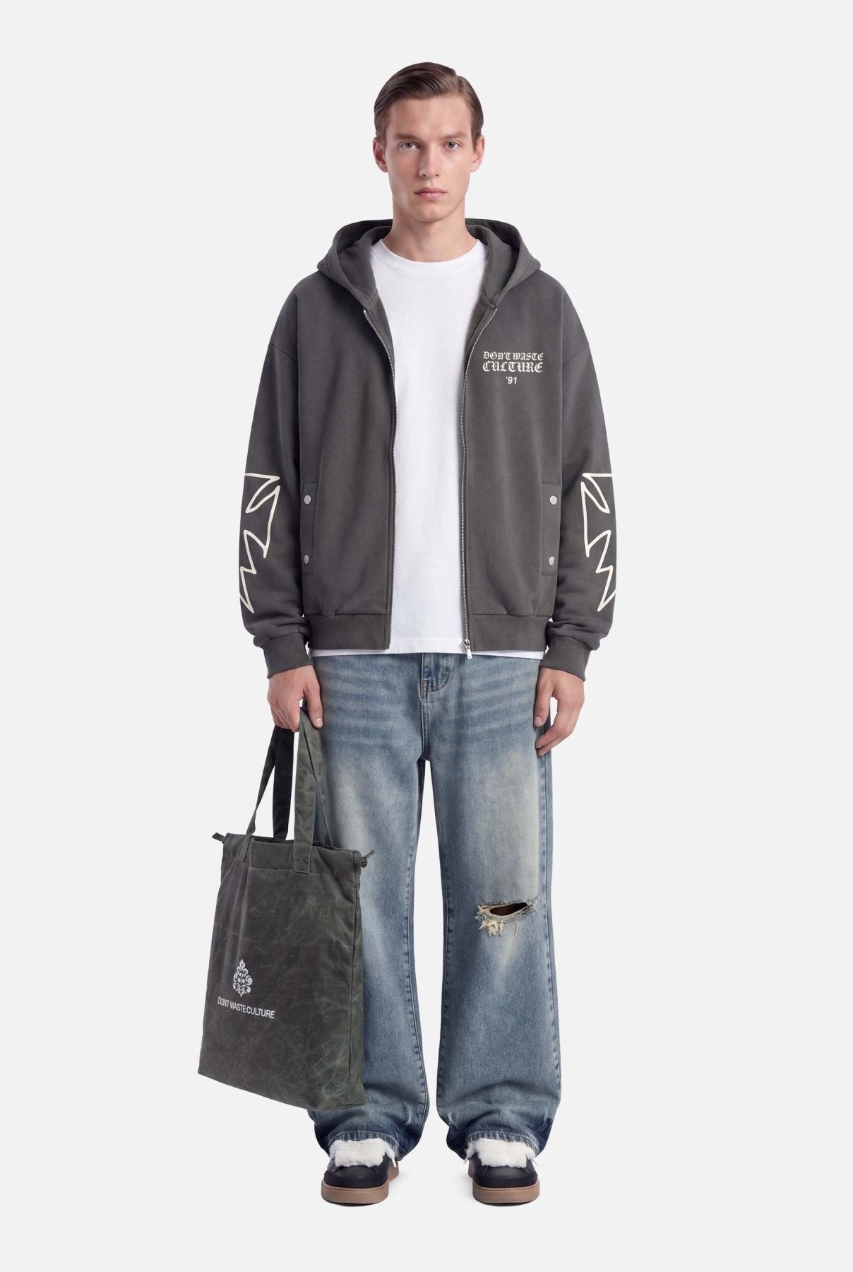 Velo Zipper Hoodie | Grey - Zipper Hoodies Don't Waste Culture