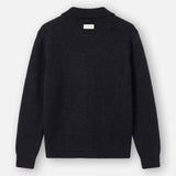 Halvar | Heavyweight Polo Knit | Black - Knitwear Don't Waste Culture