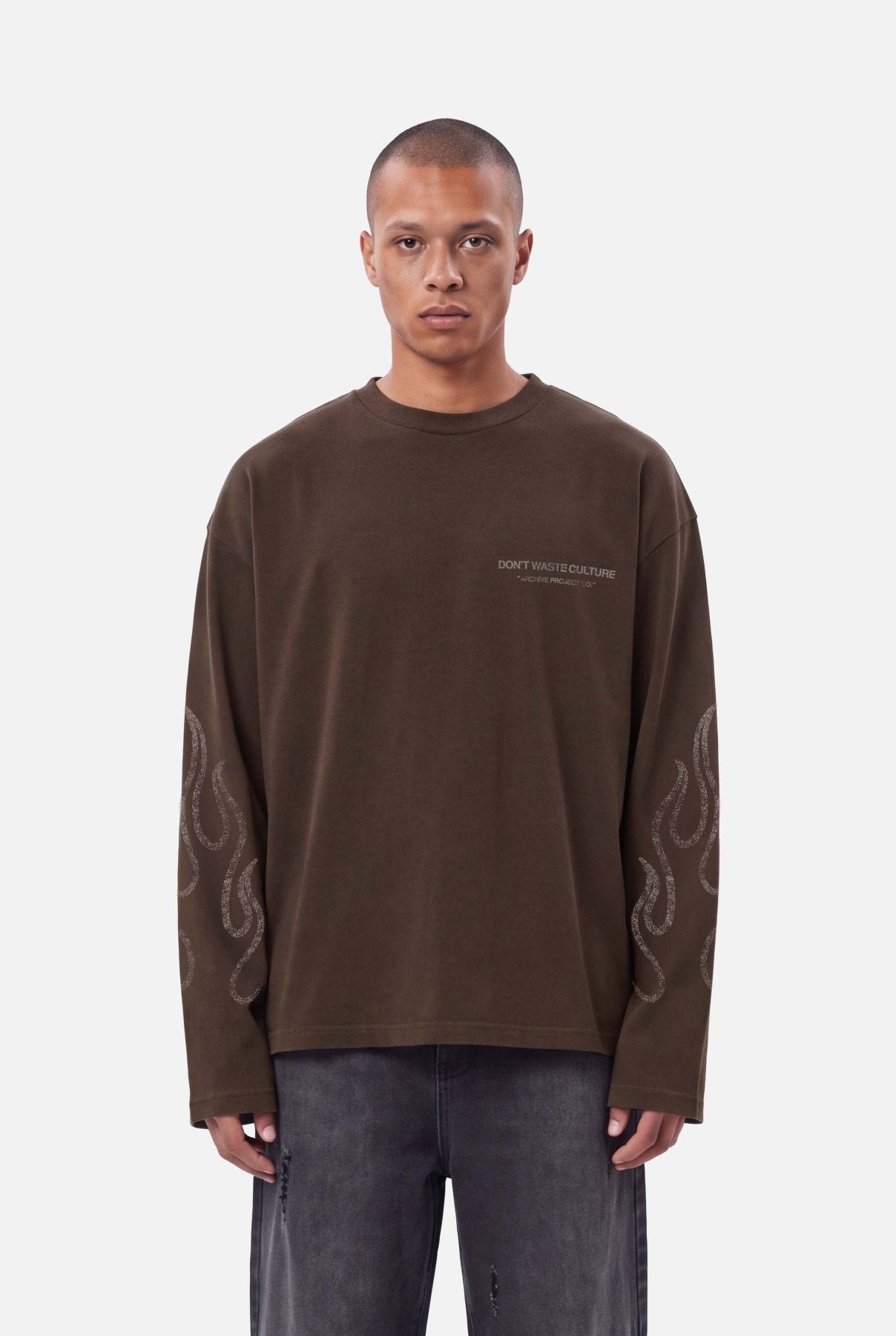 Arwa Longsleeve | Brown - LONGSLEEVES Don't Waste Culture