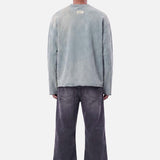 Kazim Cutoff Sweater | Washed Blue