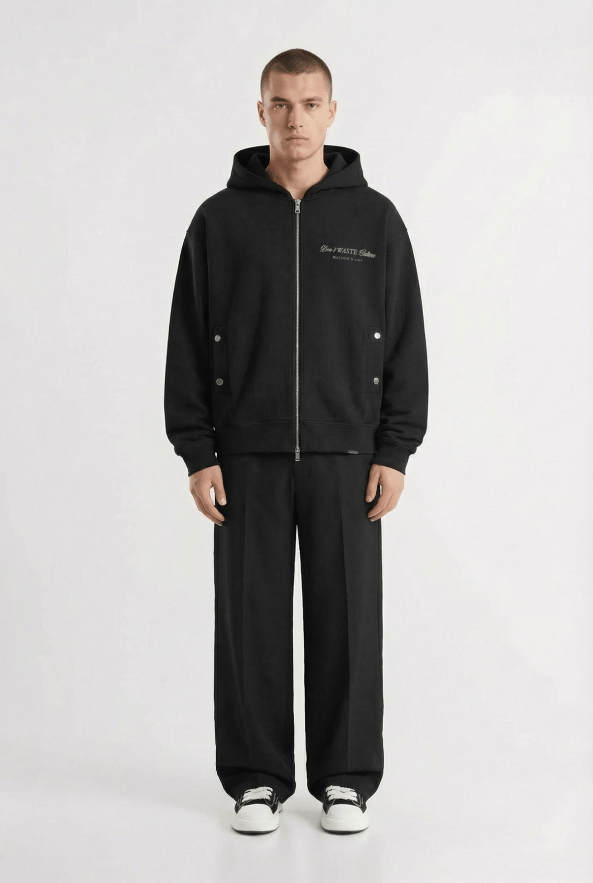 Isala | Black - Zipper Hoodies Don't Waste Culture