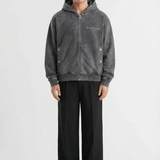 Isala | Washed Black - Zipper Hoodies Don't Waste Culture