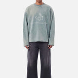 Kazim Cutoff Sweater | Washed Blue