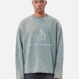 Kazim Cutoff Sweater | Washed Blue