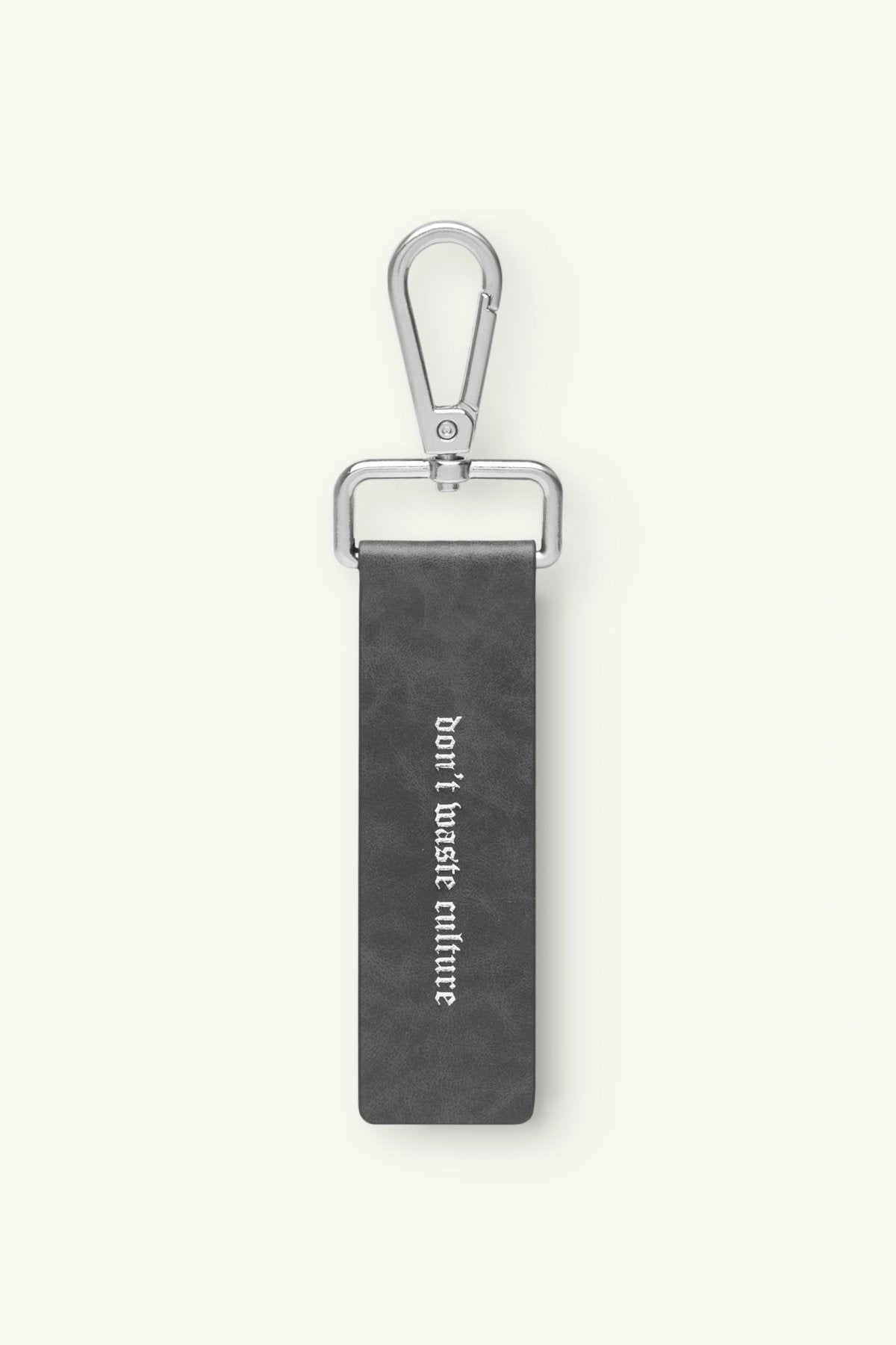 Leather keychain | Grey - Accessories Don't Waste Culture
